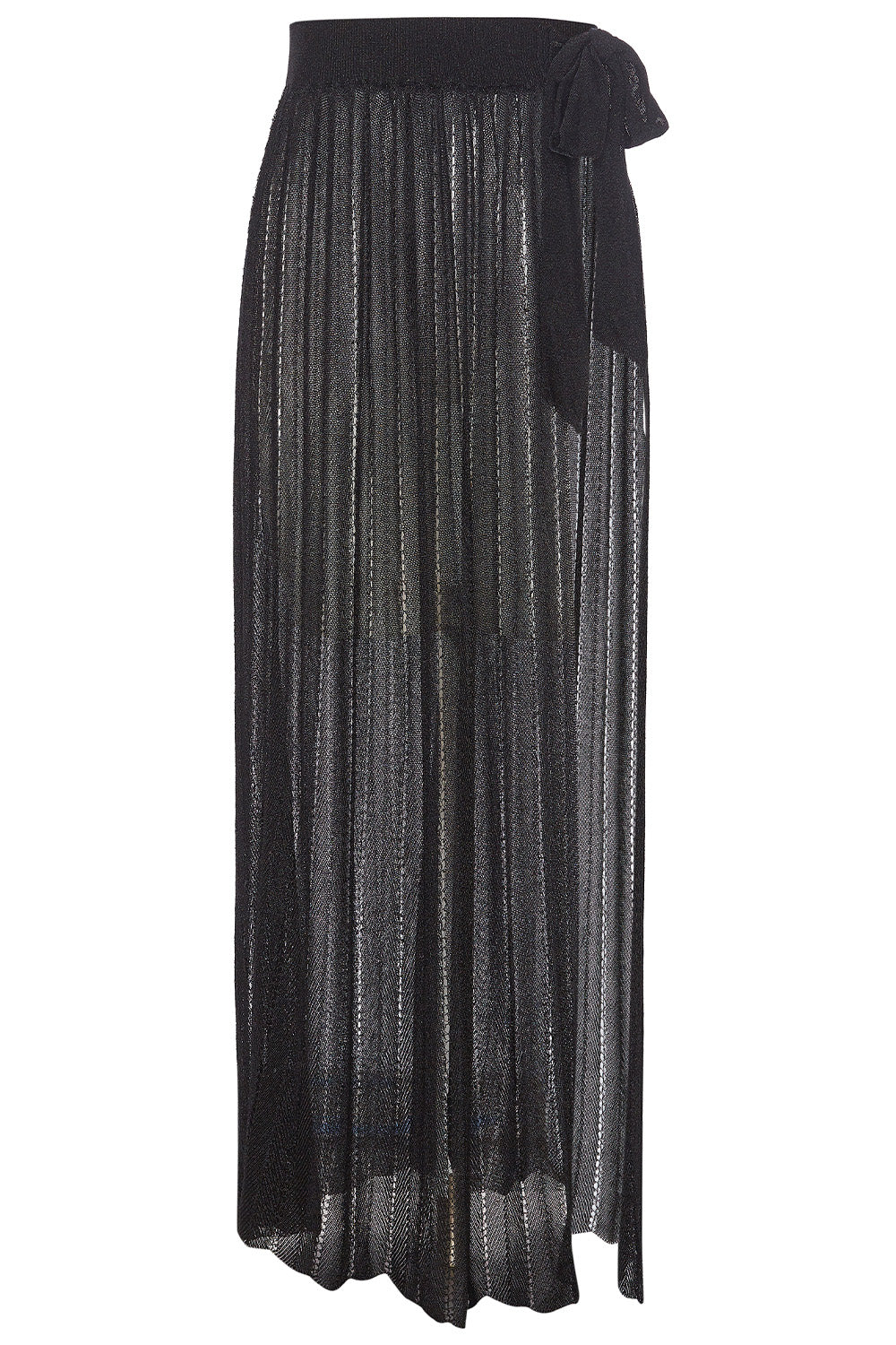 Black-metallic-skirt-front
